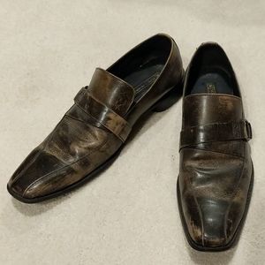 Stacy Adams leather loafers with distressed look